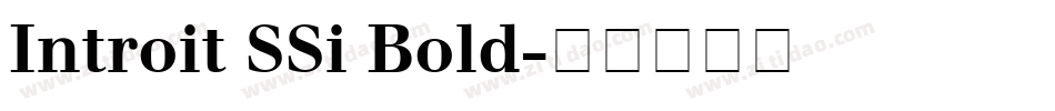 Introit SSi Bold字体转换